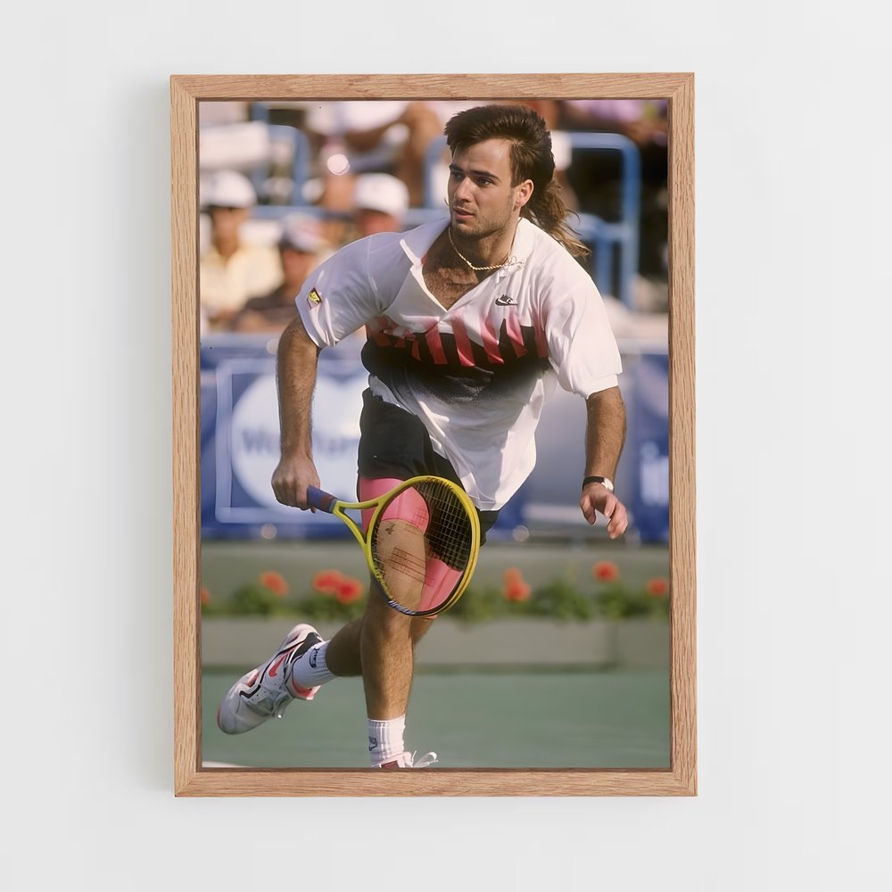 Poster Mullet Andre Agassi – affiche Tennis (vue 4)