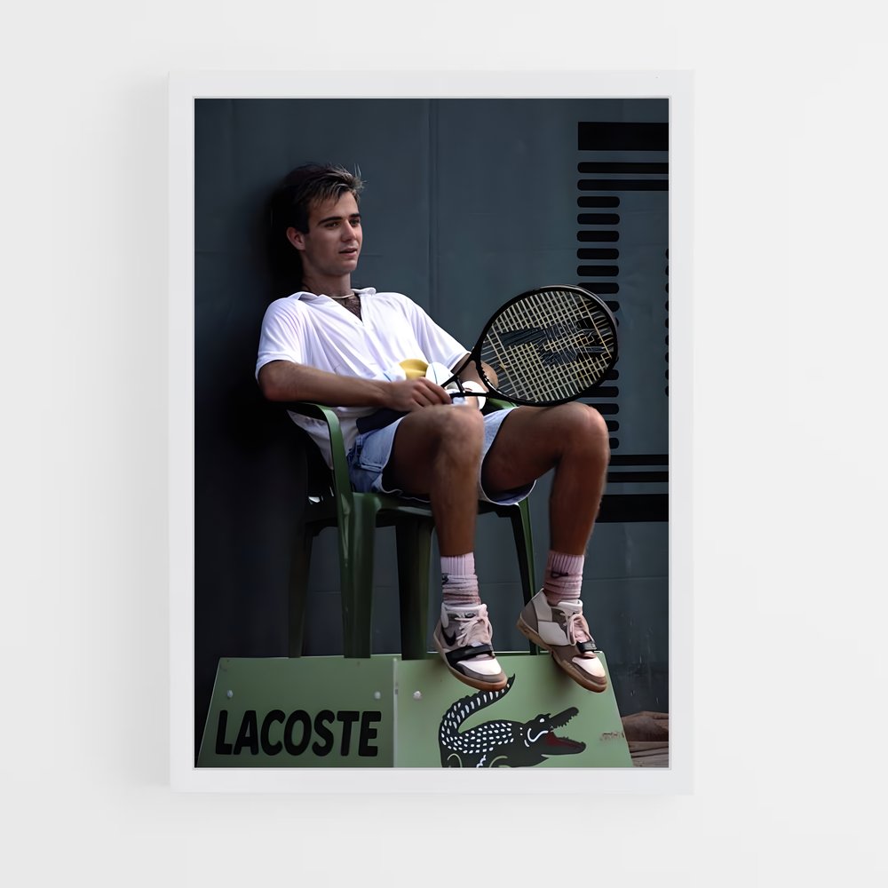 Poster Andre Agassi Lacoste – affiche Tennis (vue 3)