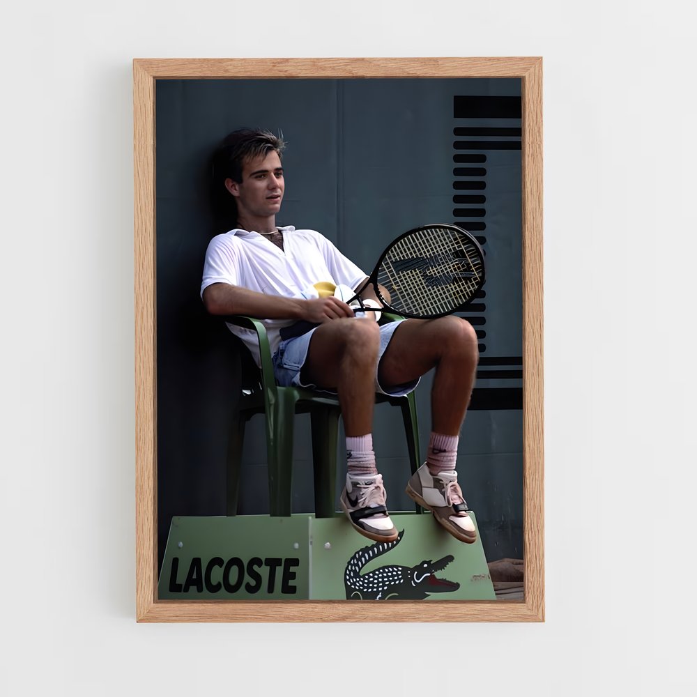 Poster Andre Agassi Lacoste – affiche Tennis (vue 4)
