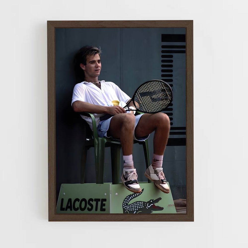 Poster Andre Agassi Lacoste – affiche Tennis (vue 5)