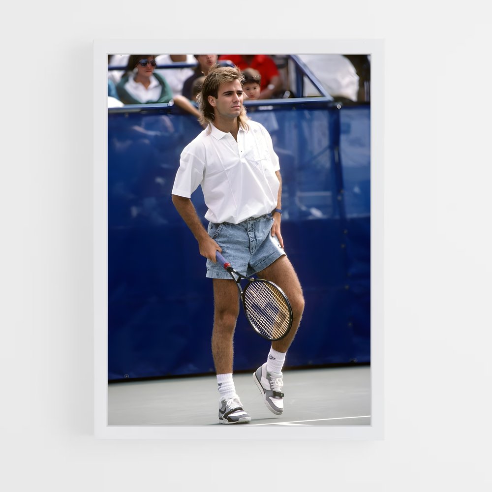 Poster Andre Agassi Match – affiche Tennis (vue 3)