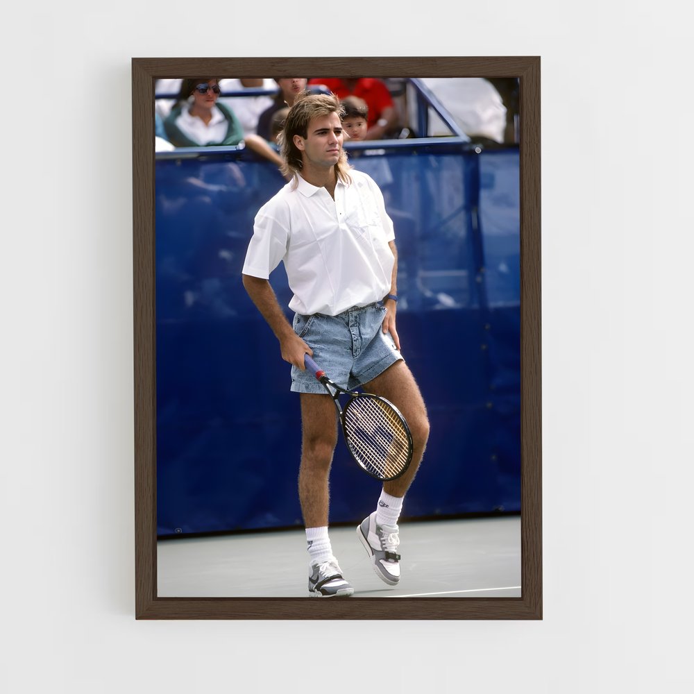 Poster Andre Agassi Match – affiche Tennis (vue 5)
