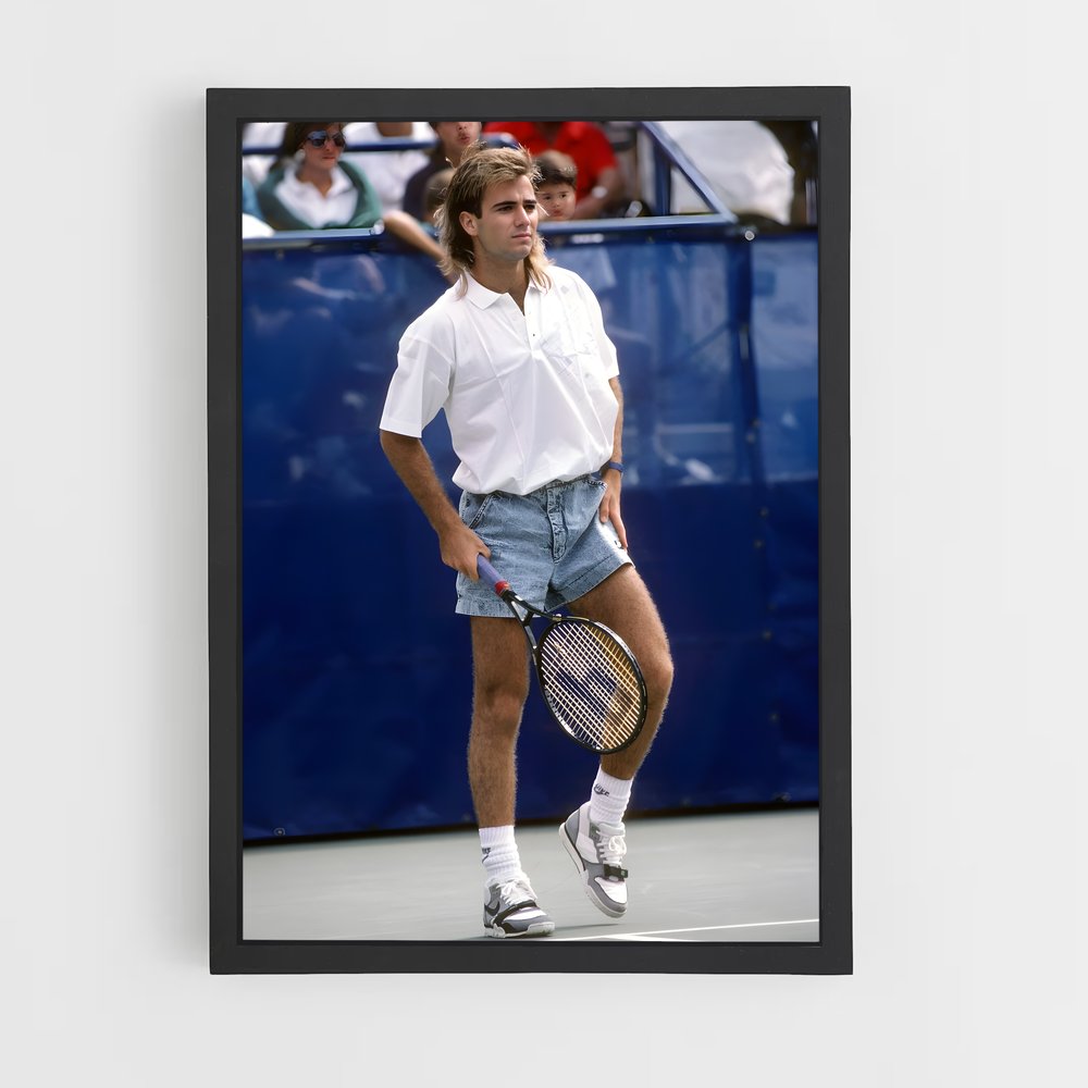 Poster Andre Agassi Match – affiche Tennis (vue 2)
