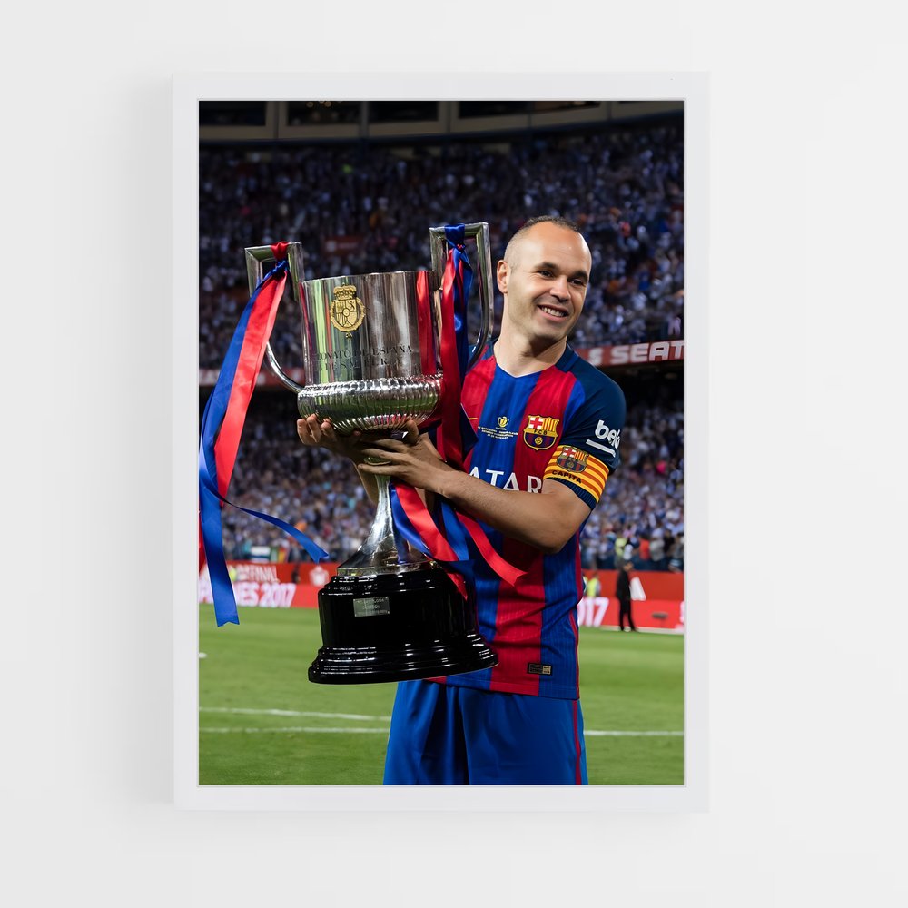 Poster Andrés Iniesta Coupe – affiche Football (vue 3)