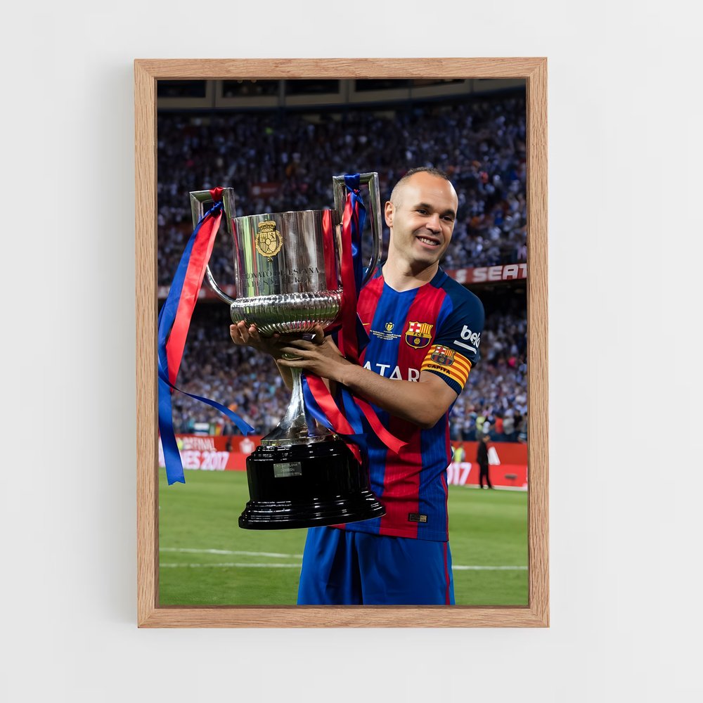 Poster Andrés Iniesta Coupe – affiche Football (vue 4)