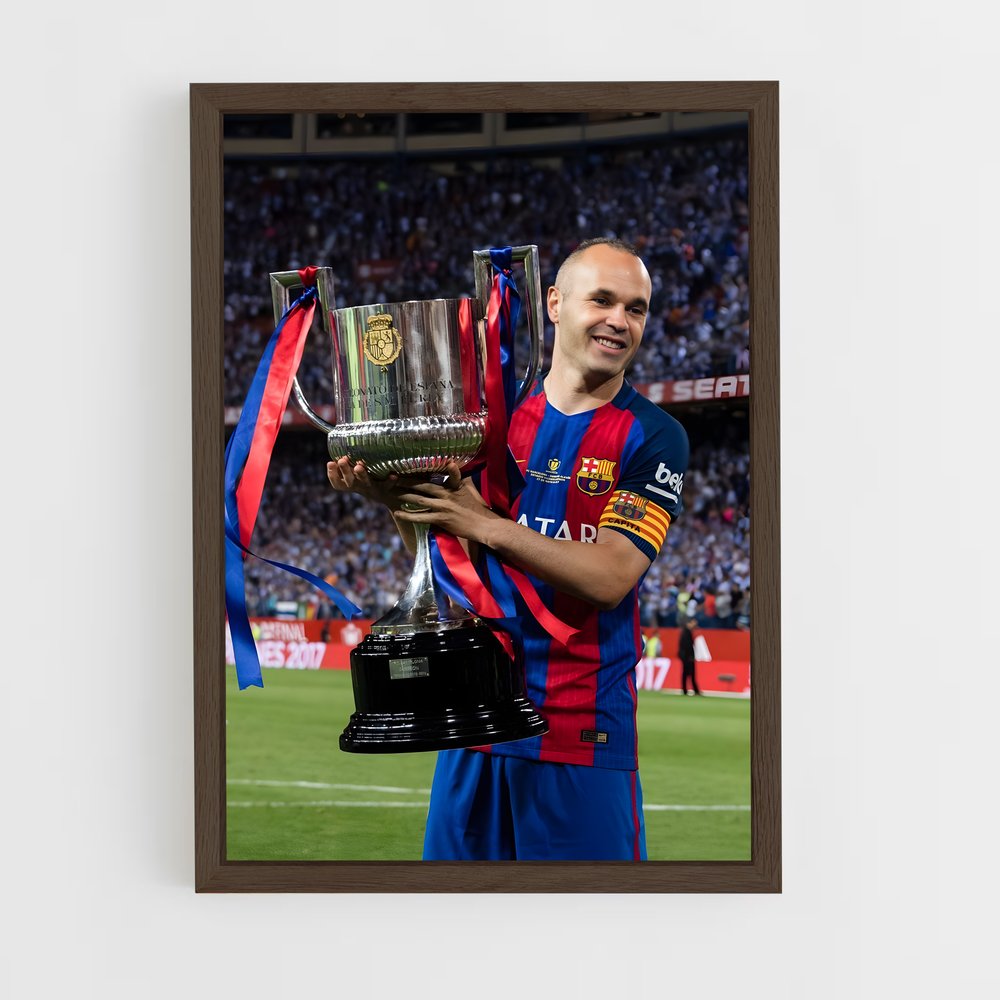 Poster Andrés Iniesta Coupe – affiche Football (vue 5)
