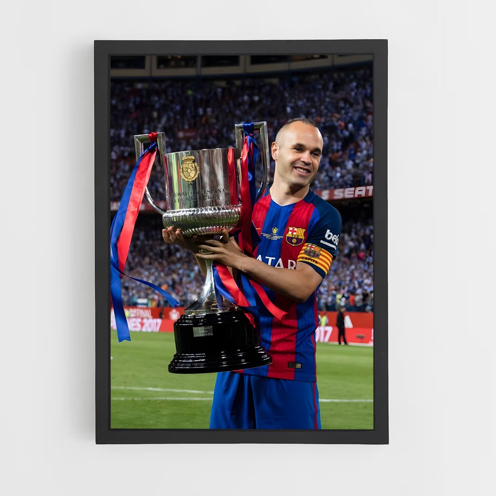 Poster Andrés Iniesta Coupe – affiche Football (vue 2)