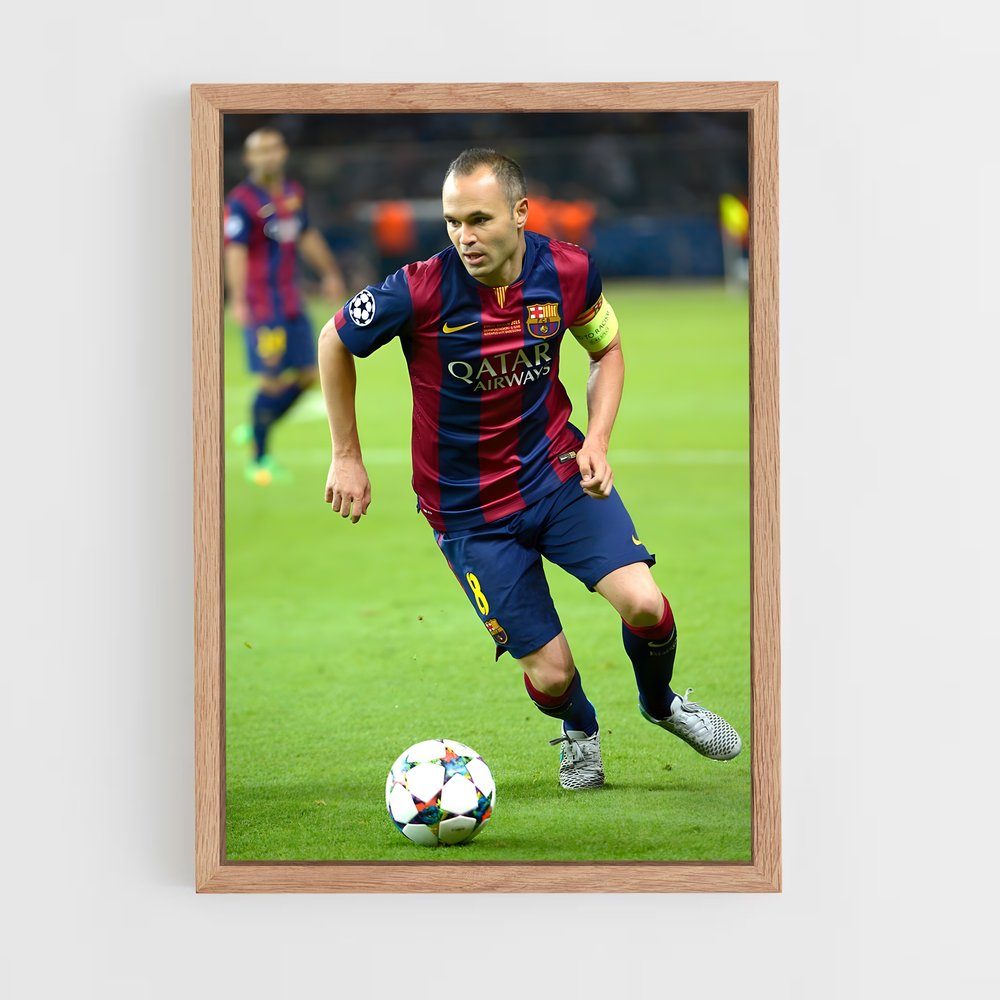 Poster Andrés Iniesta Ballon – affiche Football (vue 4)