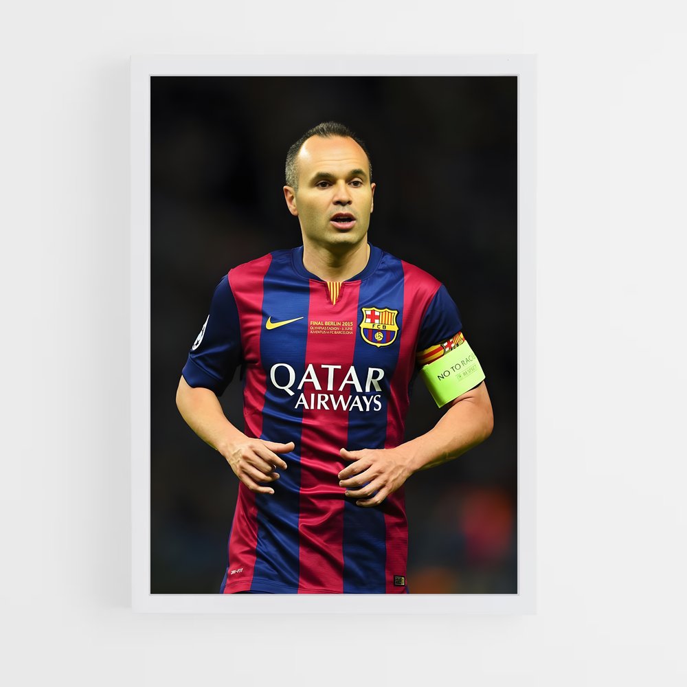 Poster Andrés Iniesta Barcelone – affiche Football (vue 3)