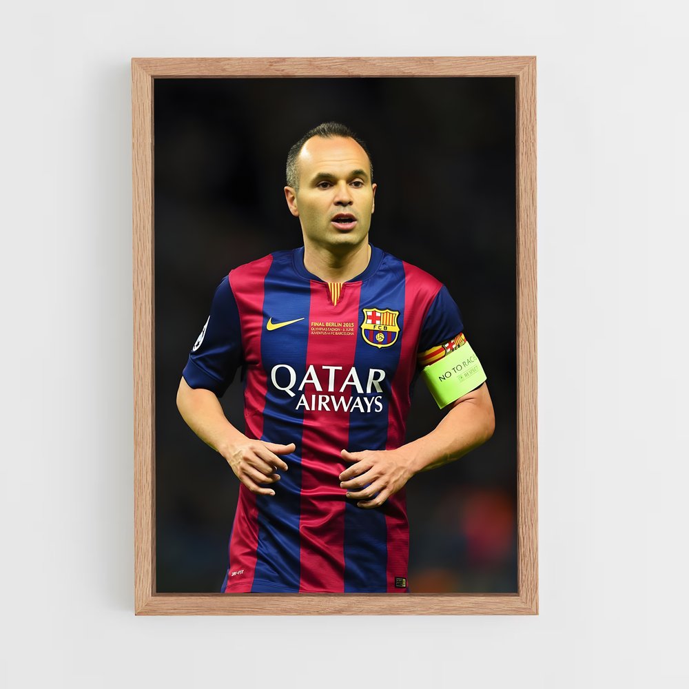 Poster Andrés Iniesta Barcelone – affiche Football (vue 4)