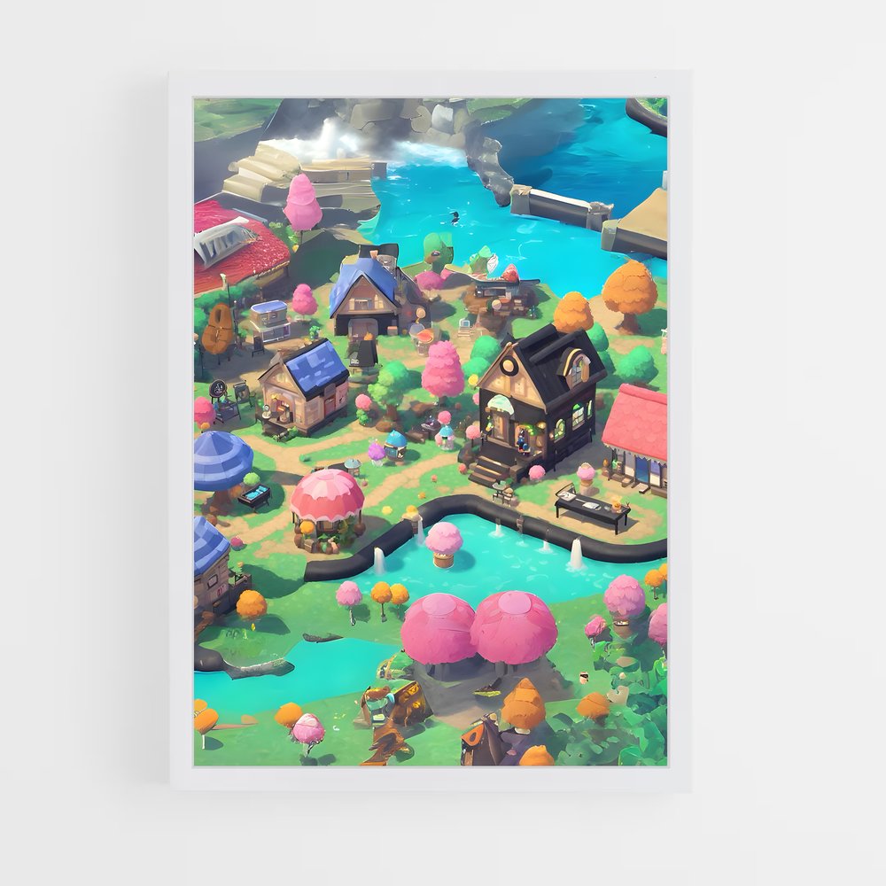 Poster Village Animal Crossing (vue 3)
