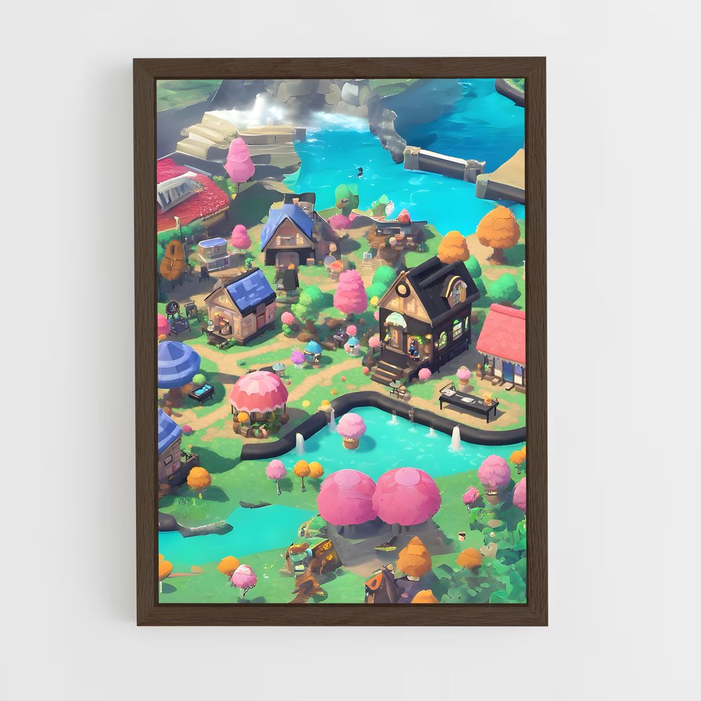 Poster Village Animal Crossing (vue 5)