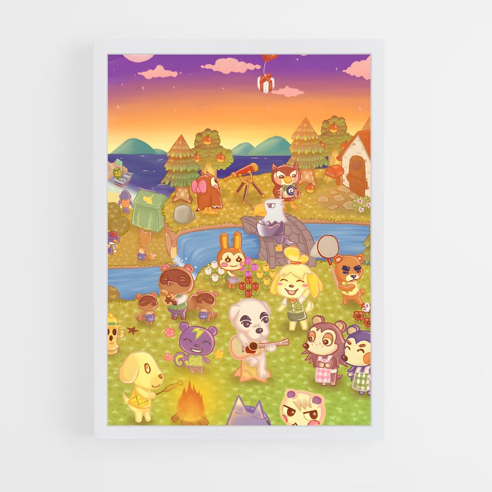 Poster Animal Crossing Dessin (vue 3)