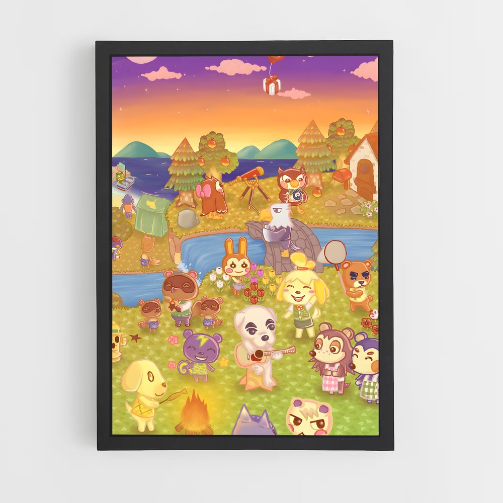 Poster Animal Crossing Dessin (vue 2)