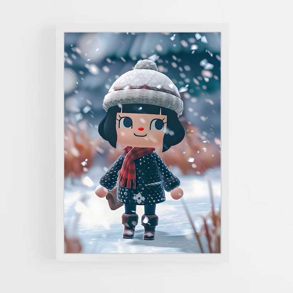 Poster Fille Animal Crossing (vue 3)