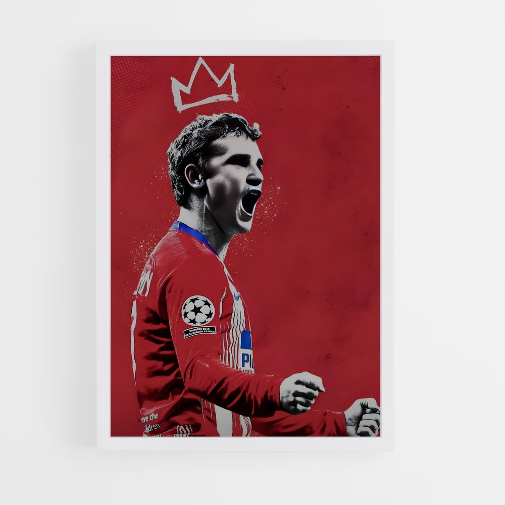 Poster Antoine Griezmann Roi – affiche Football (vue 3)