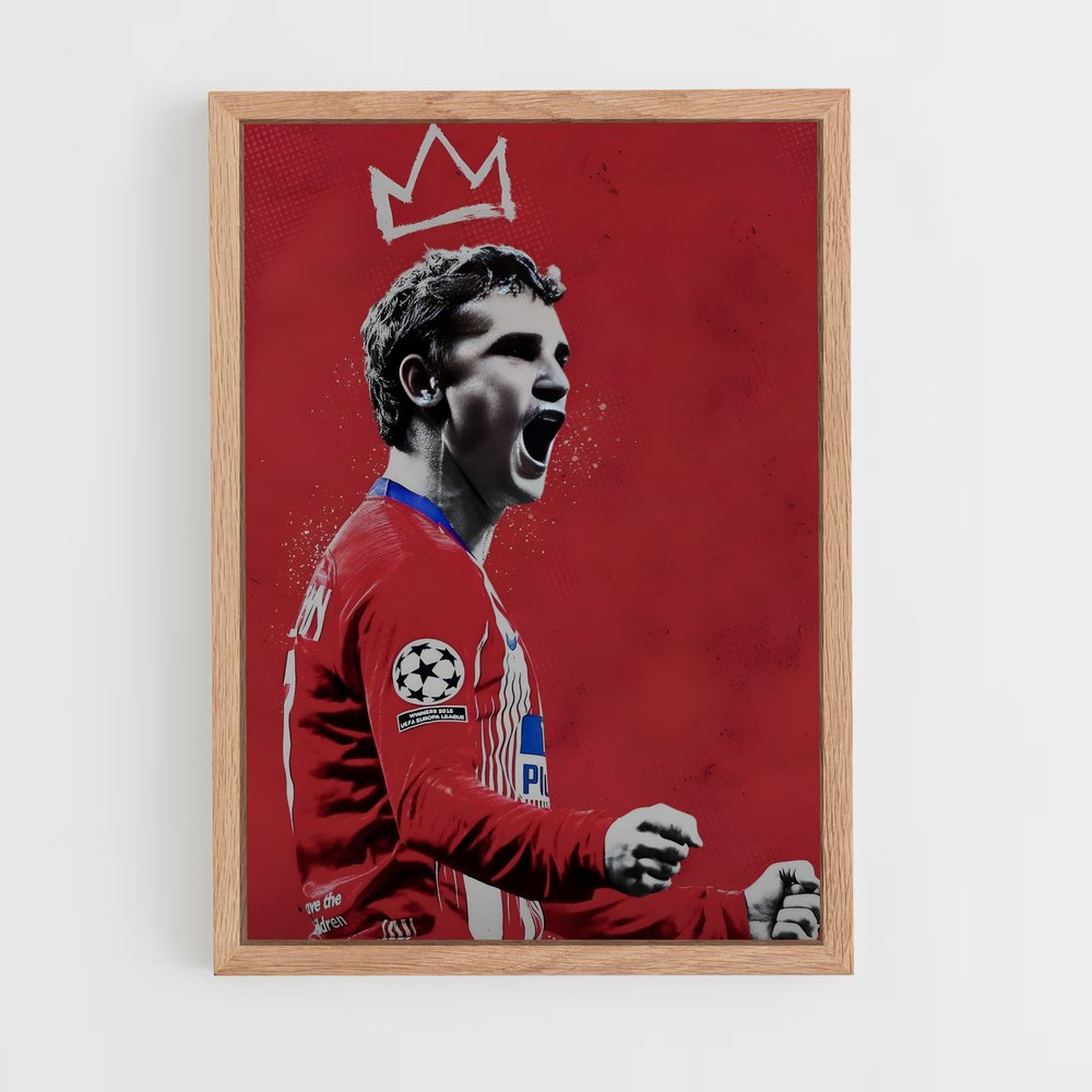 Poster Antoine Griezmann Roi – affiche Football (vue 4)