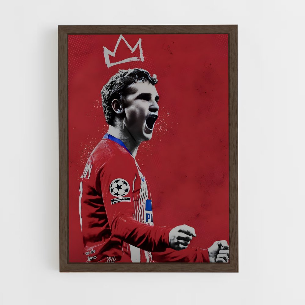 Poster Antoine Griezmann Roi – affiche Football (vue 5)