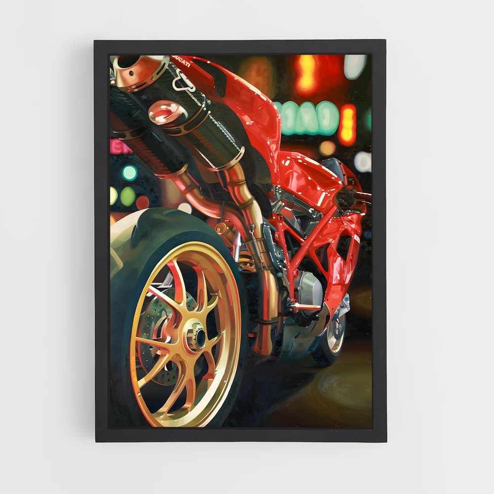 Poster Ride en Ville – affiche Ducati (vue 2)