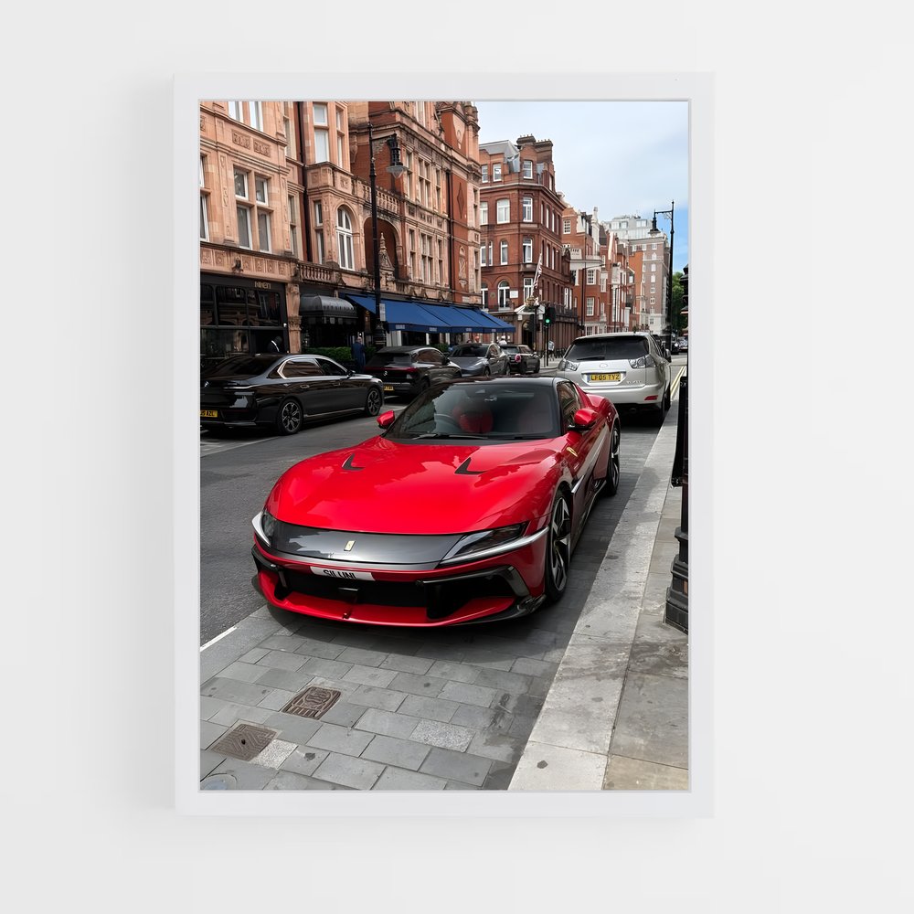Poster Sportive Écarlate – affiche Ferrari (vue 3)