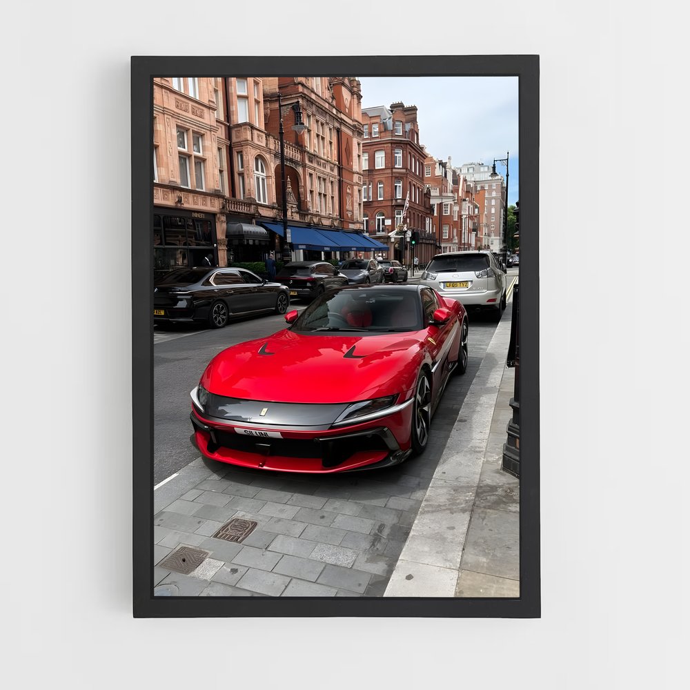 Poster Sportive Écarlate – affiche Ferrari (vue 2)