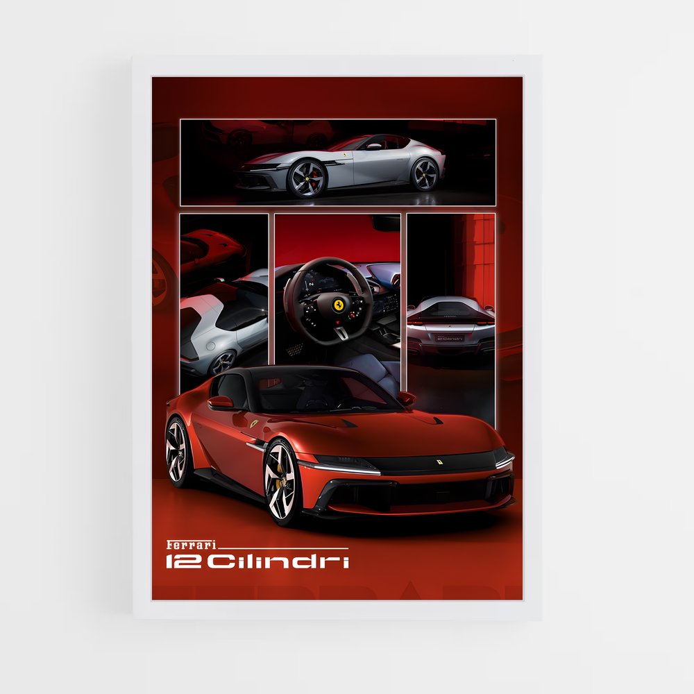 Poster cilindri de Vitesse – affiche Ferrari (vue 3)