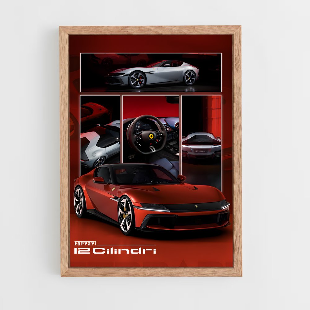 Poster cilindri de Vitesse – affiche Ferrari (vue 4)