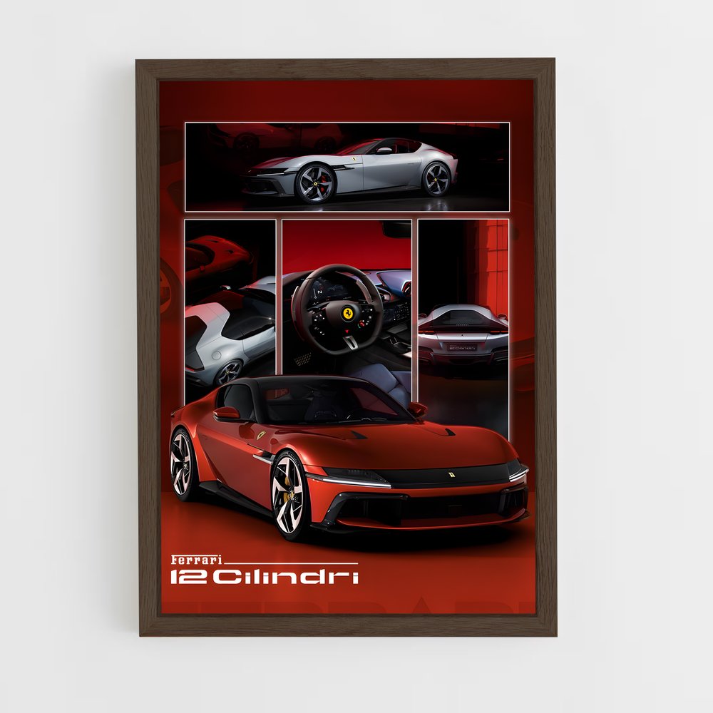 Poster cilindri de Vitesse – affiche Ferrari (vue 5)
