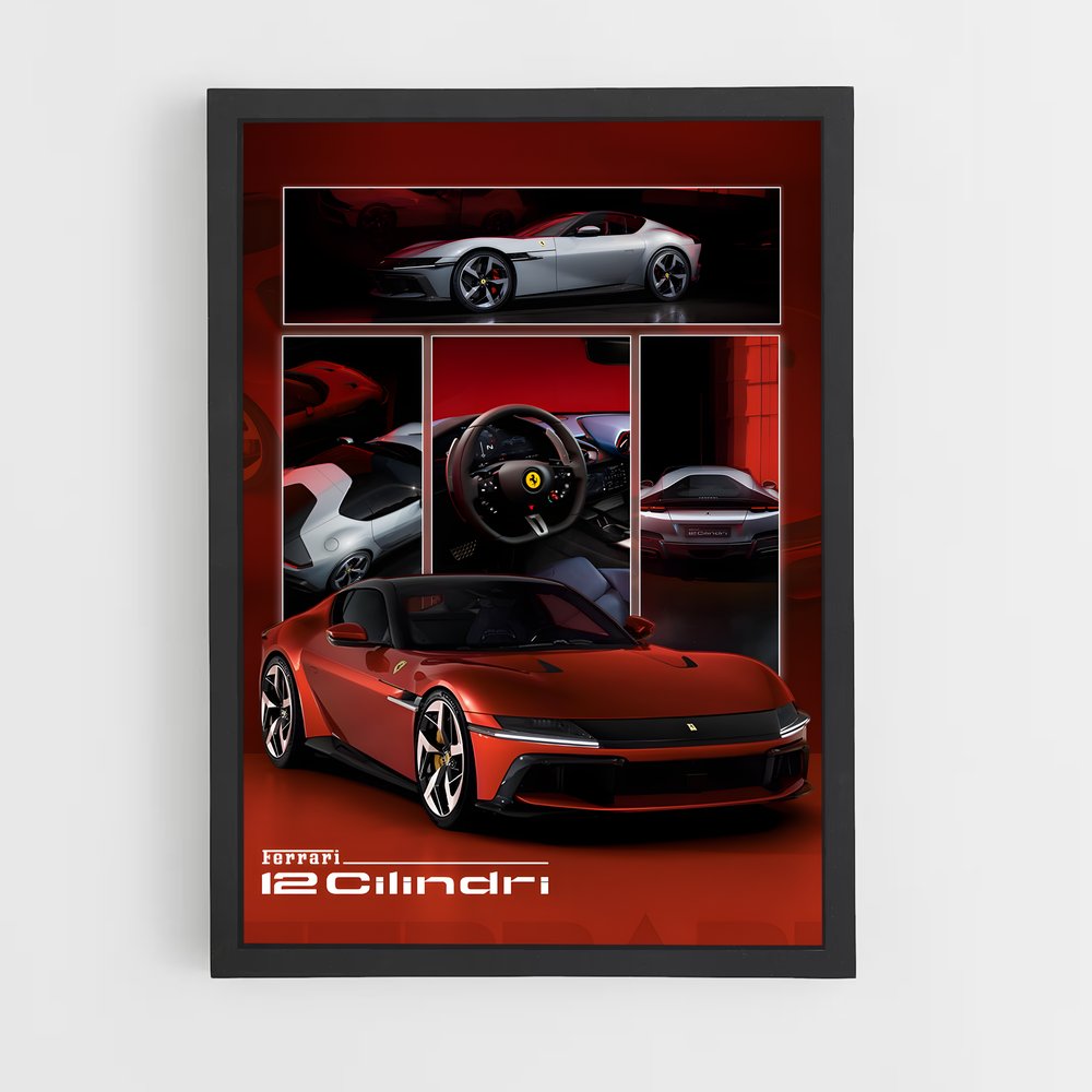 Poster cilindri de Vitesse – affiche Ferrari (vue 2)