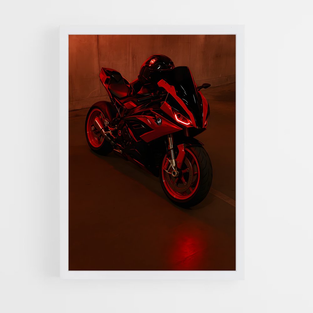Poster Moto Rouge – affiche Arch Motorcycle (vue 3)