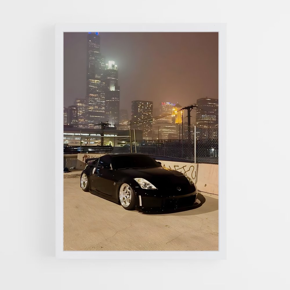 Poster Skyline Noir – affiche Nissan (vue 3)