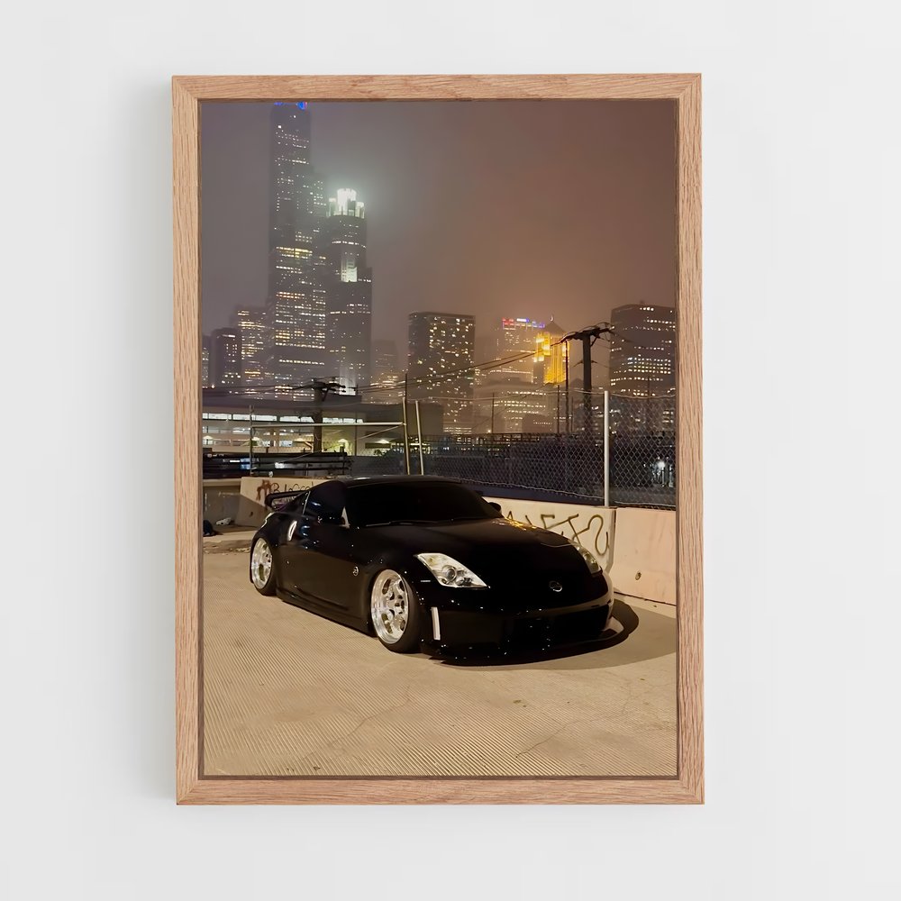 Poster Skyline Noir – affiche Nissan (vue 4)