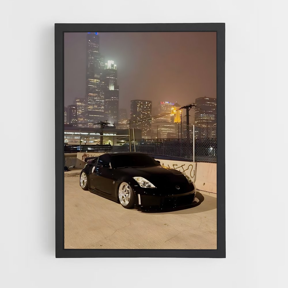 Poster Skyline Noir – affiche Nissan (vue 2)