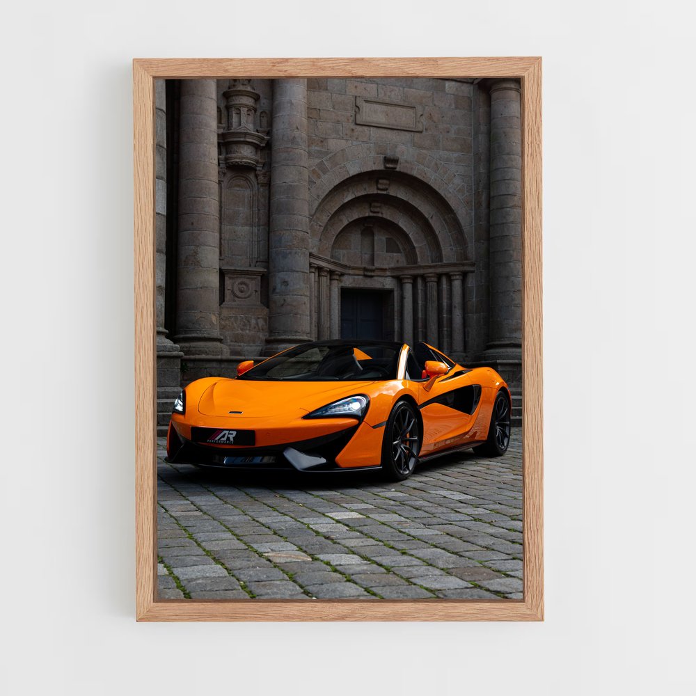Poster Orange Éclatant – affiche Mclaren (vue 4)