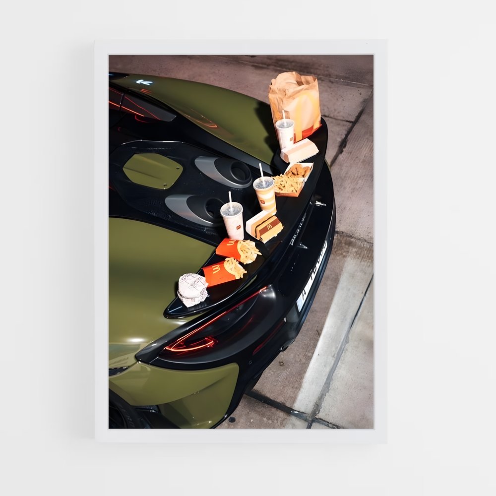 Poster Fast Food Racer – affiche Mclaren (vue 3)