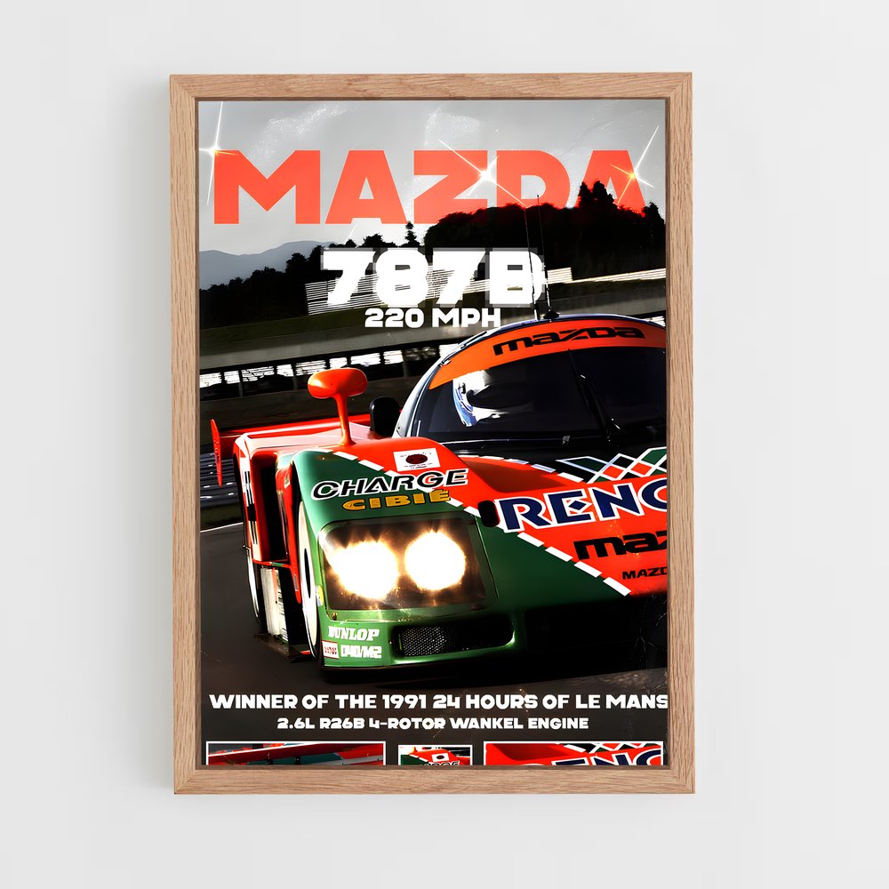 Poster Vitesse adrénaline moteurs – affiche Mazda (vue 4)
