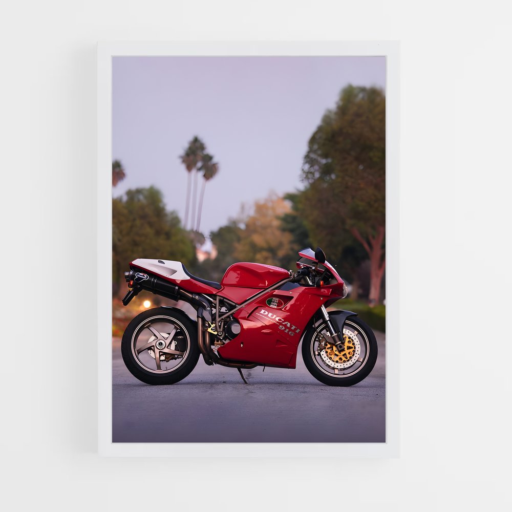 Poster Ride en Rouge – affiche Ducati (vue 3)