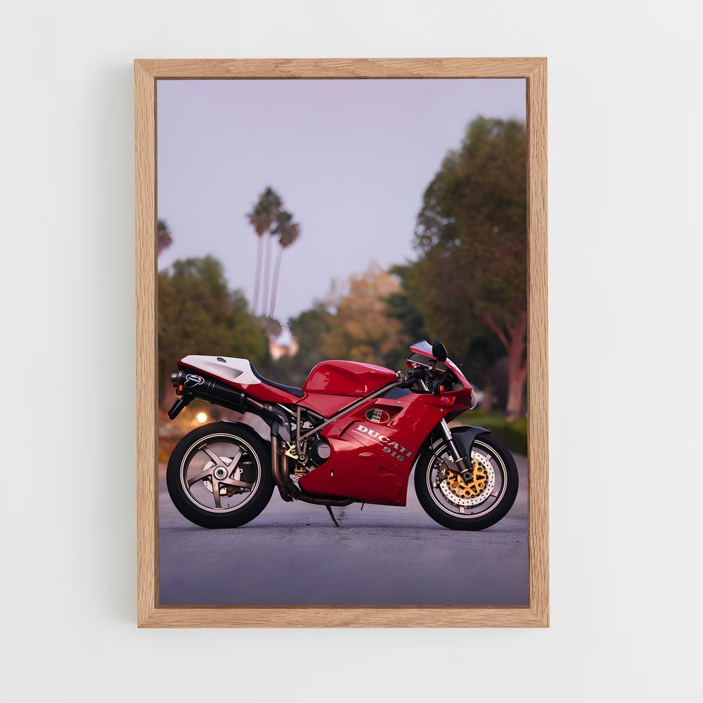 Poster Ride en Rouge – affiche Ducati (vue 4)