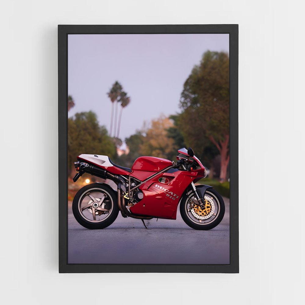 Poster Ride en Rouge – affiche Ducati (vue 2)