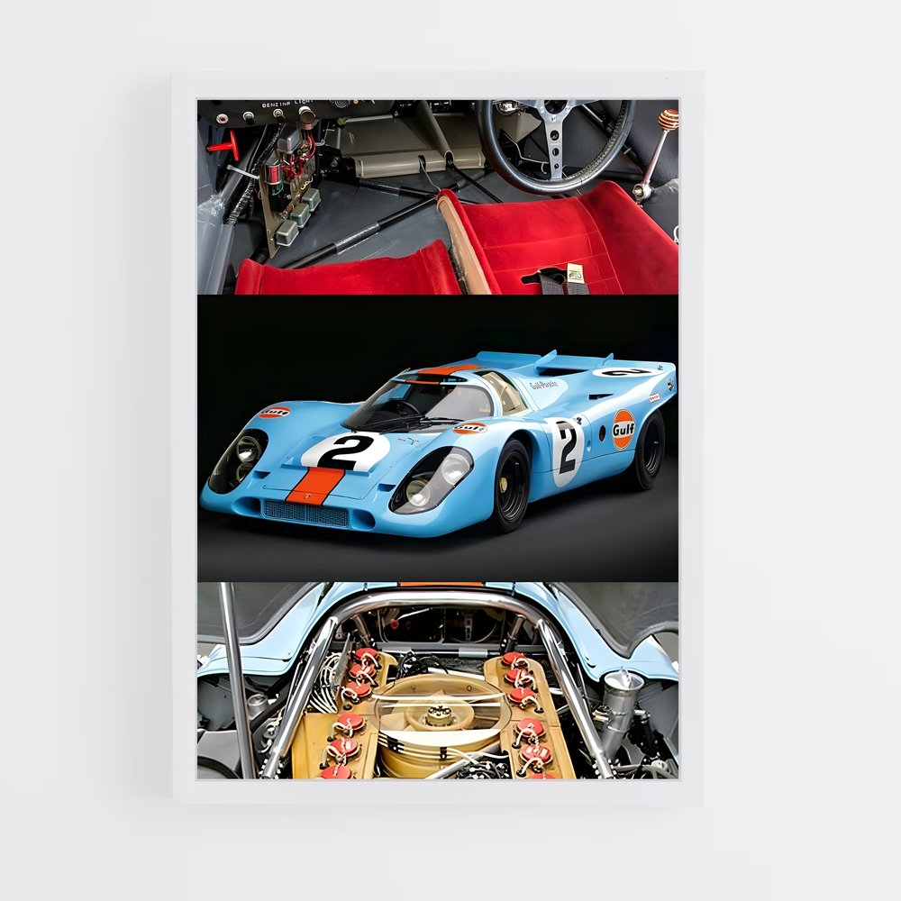 Poster Éclatant de Créativité – affiche Porsche (vue 3)