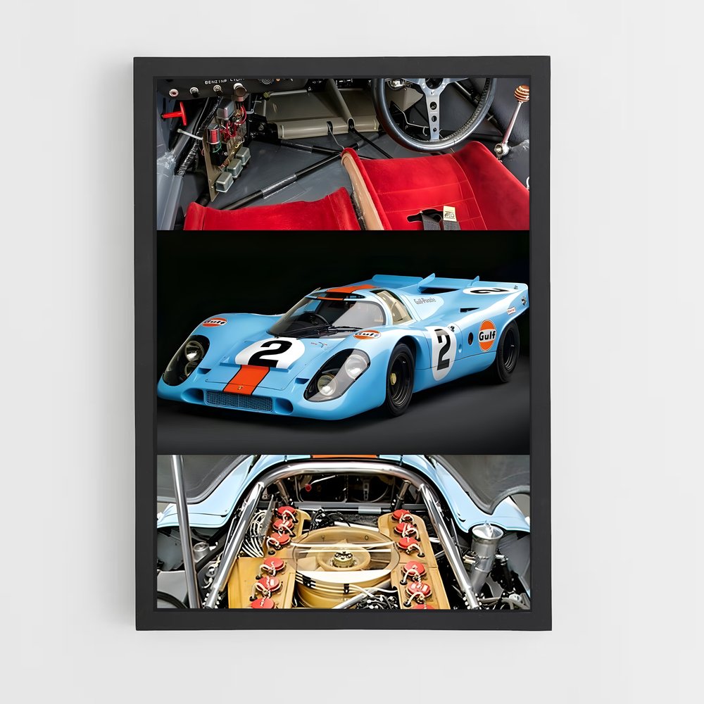 Poster Éclatant de Créativité – affiche Porsche (vue 2)