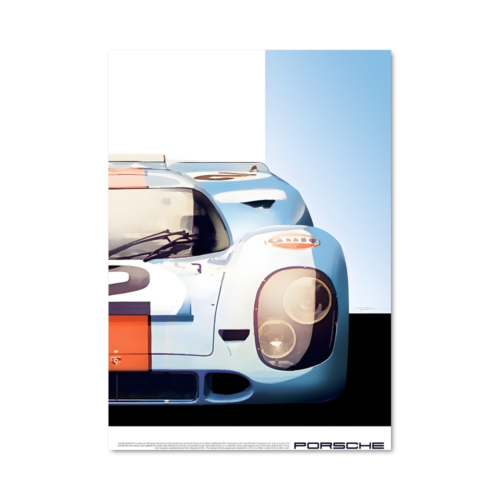 Poster Blue Streak – affiche Porsche