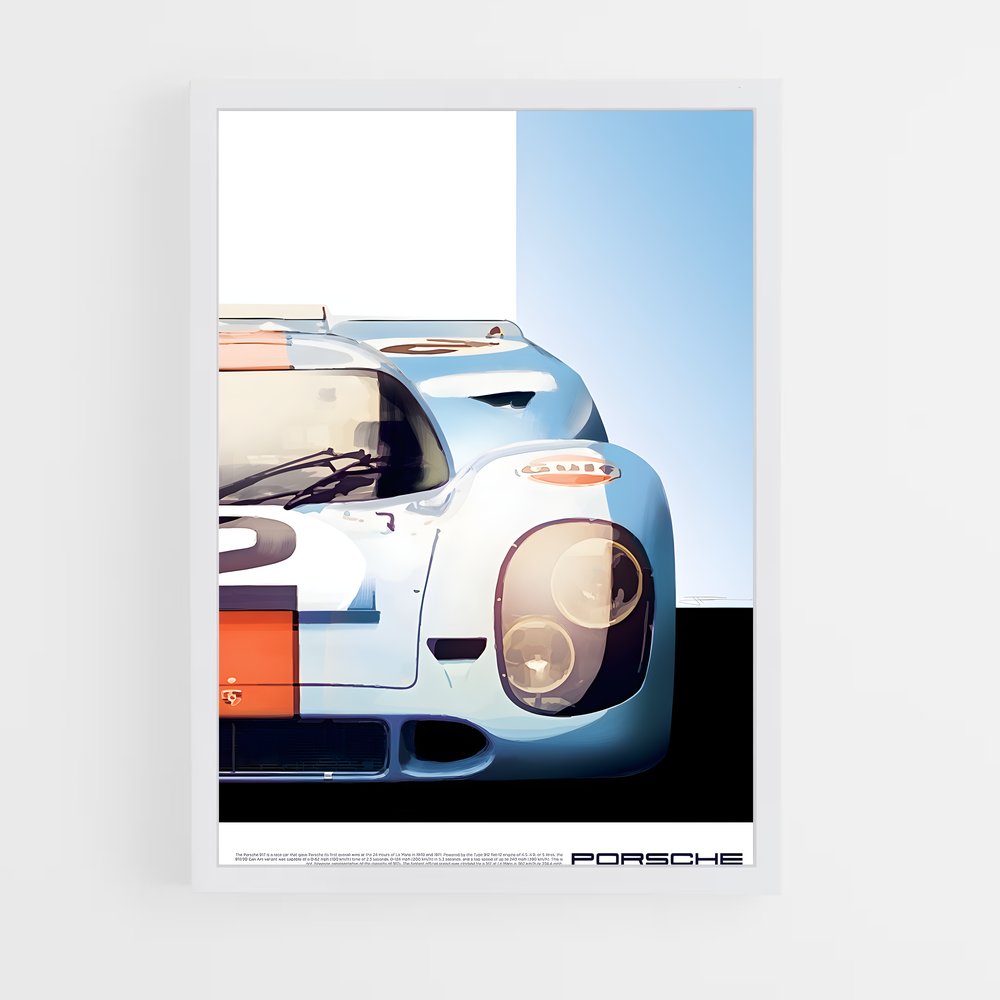 Poster Blue Streak – affiche Porsche (vue 3)