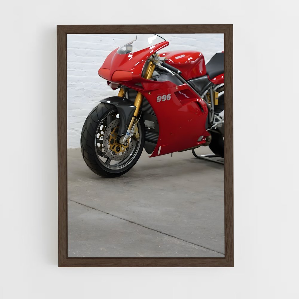 Poster Moto Rouge 996 – affiche Ducati (vue 5)