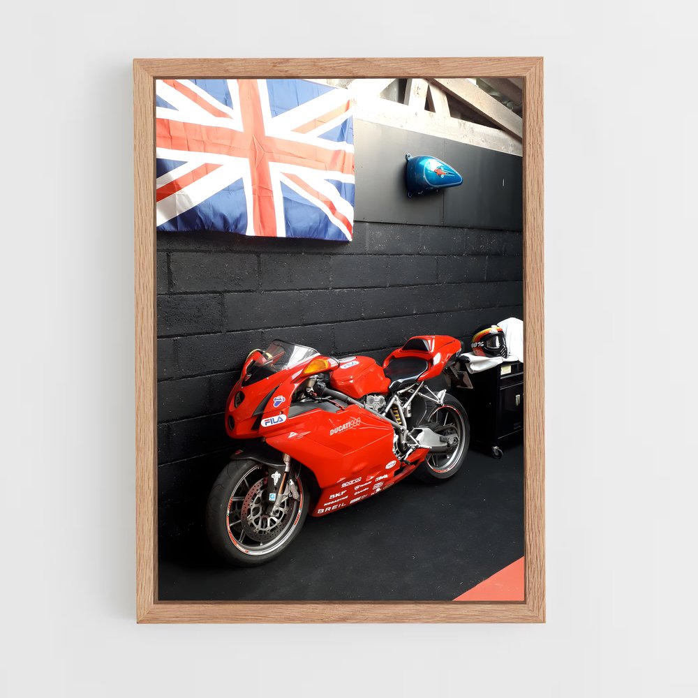 Poster Rouge Mécanique – affiche Ducati (vue 4)