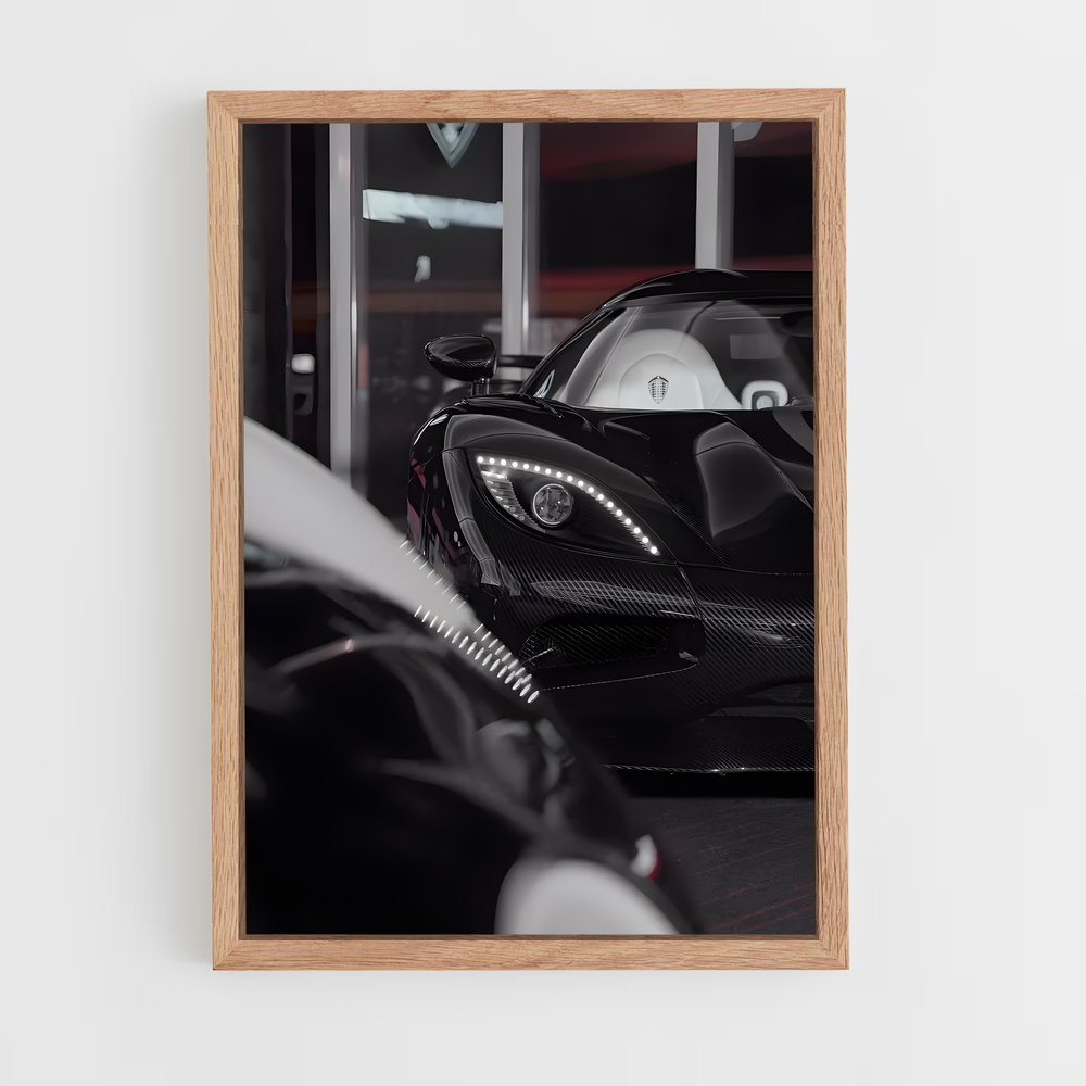 Poster Mécanique Noire – affiche Koenigsegg (vue 4)