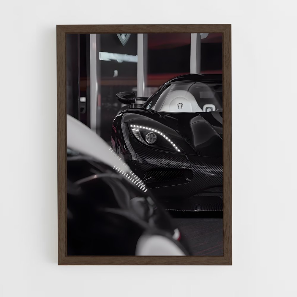 Poster Mécanique Noire – affiche Koenigsegg (vue 5)