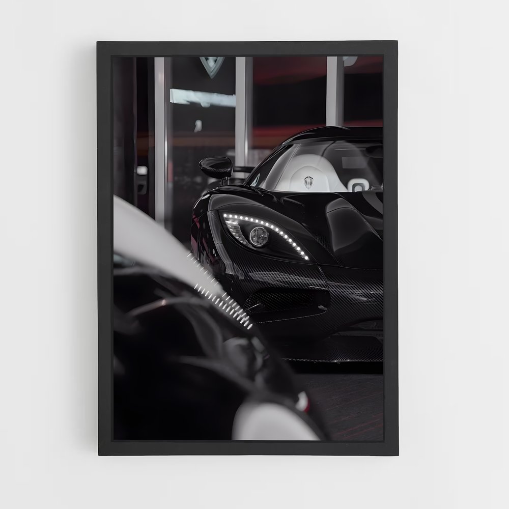 Poster Mécanique Noire – affiche Koenigsegg (vue 2)
