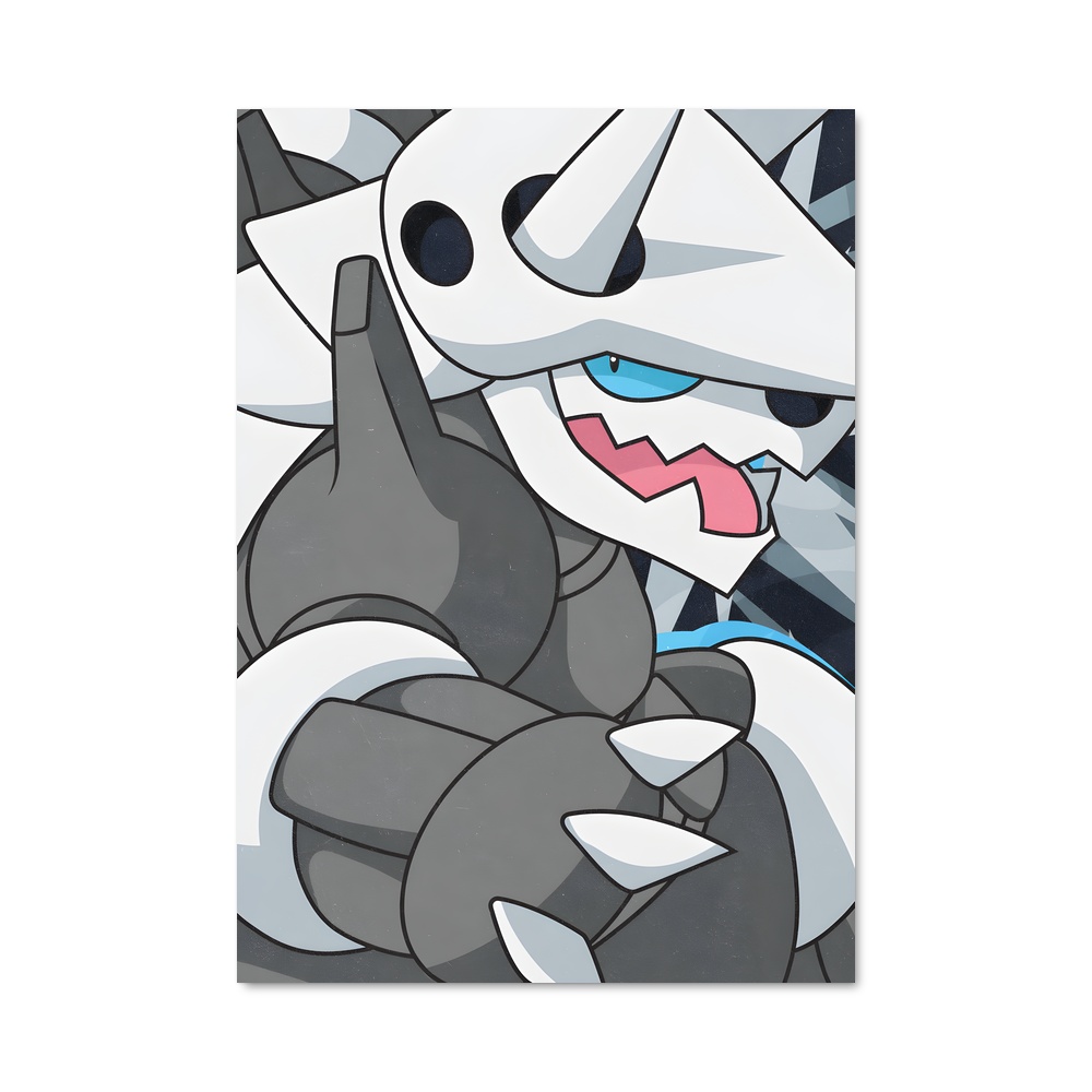 Poster Aggron Noir et Blanc – affiche Pokemon