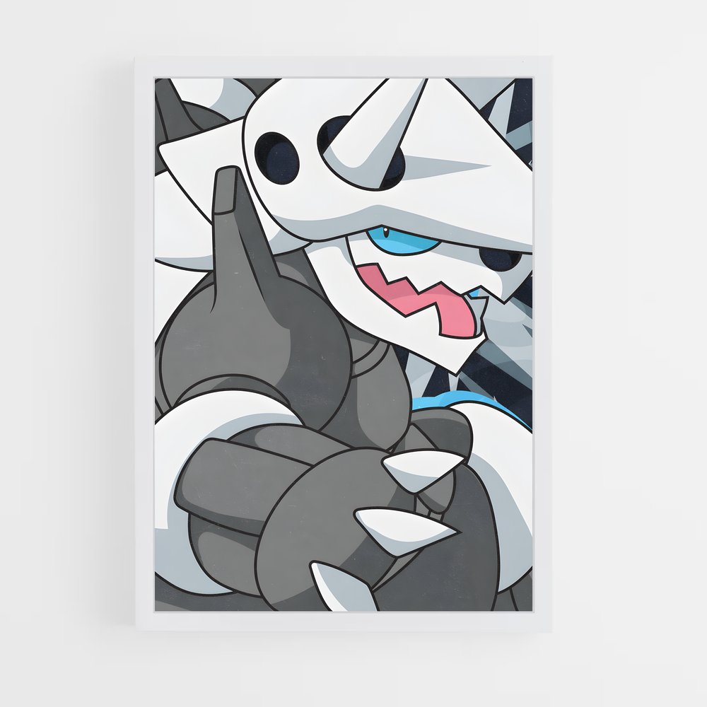 Poster Aggron Noir et Blanc – affiche Pokemon (vue 3)